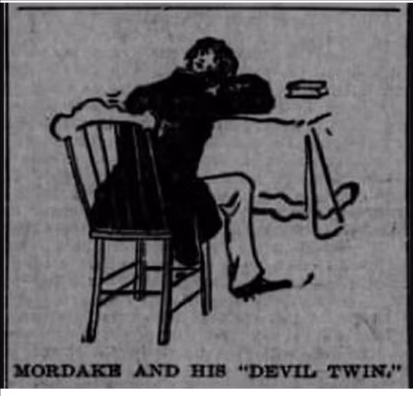 Minh họa bài viết về Edward Mordake trên tờ Boston Sunday Post năm 1889.