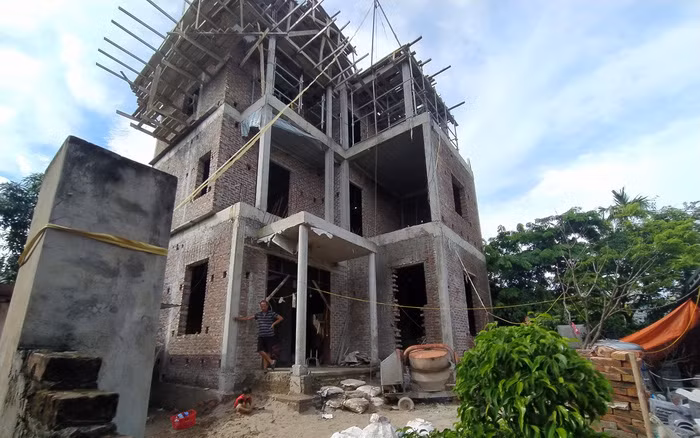 Căn nhà của một hộ cận nghèo ở xã Phượng Dực, Phú Xuyên, Hà Nội. Ảnh: Phụ nữ Việt Nam.