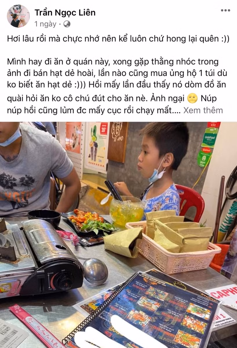 Cảm động câu chuyện của cô gái trẻ và cậu bé bán hàng rong ảnh 1
