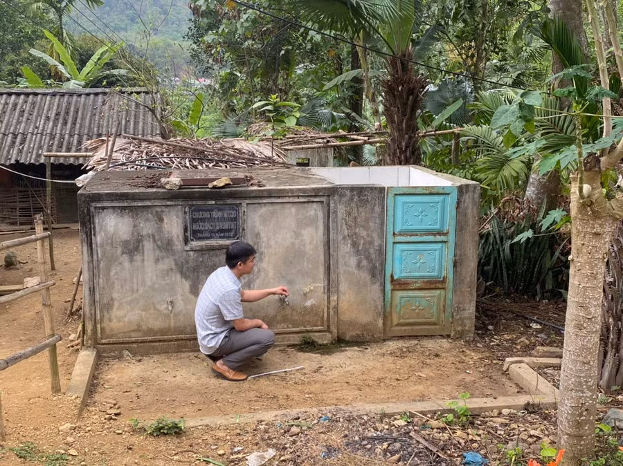Công trình nước sinh hoạt tại bản Pọng-Kame, huyện Quan Hóa không phát huy hiệu quả.