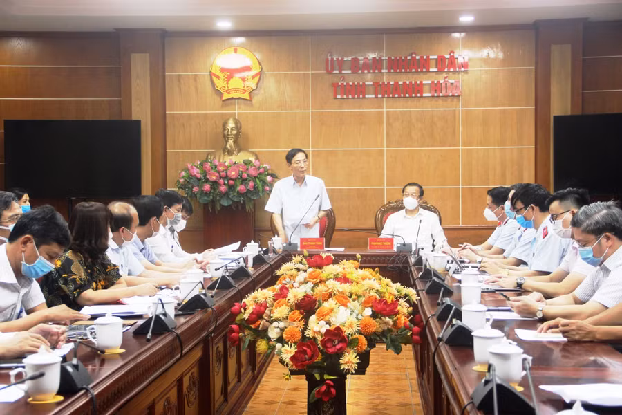 Buổi làm việc của Đoàn công tác Bộ GD&amp;ĐT cùng UBND tỉnh Thanh Hóa