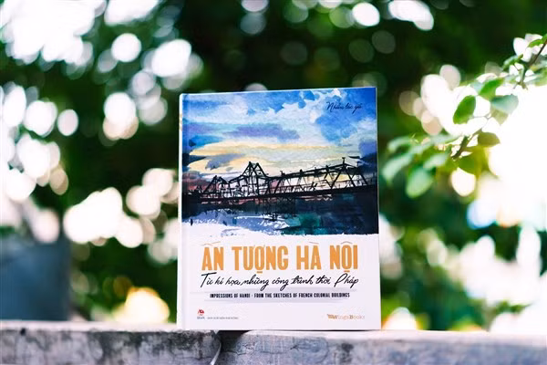 Bìa sách ký họa Ấn tượng Hà Nội.