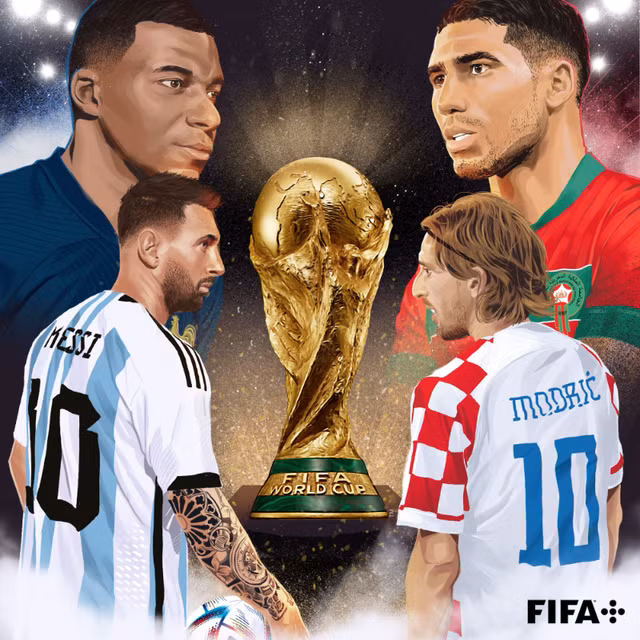 Xác định 4 đội vào bán kết World Cup 2022. Ảnh: FIFA.