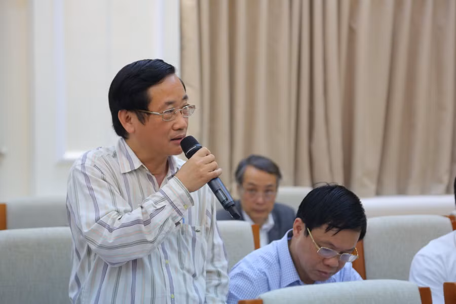 Cán bộ tuyên giáo phát biểu tại buổi tọa đàm. Ảnh: Bá Hải Cán bộ tuyên giáo phát biểu tại buổi tọa đàm. Ảnh: Bá Hải