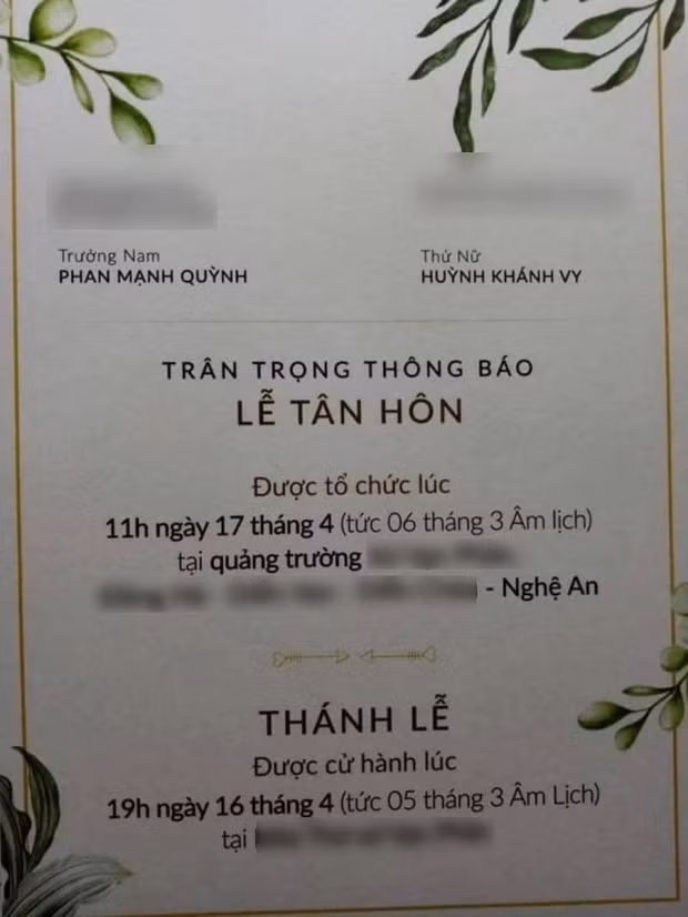 Khi được hỏi về kế hoạch tổ chức đám cưới, nam ca sĩ Vợ Người Ta chia sẻ trên báo chí: "Tôi mong muốn đám cưới của mình sẽ diễn ra thật ấm cúng với sự chứng kiến của hai bên gia đình và bạn bè chứ không muốn làm quá hoành tráng. Theo dự định thì chúng tôi sẽ tổ chức một đám cưới ở quê để có sự tham gia của cha mẹ hai bên. Còn đám cưới tại Sài Gòn sẽ tổ chức với quy mô nhỏ, ấm áp với bạn bè thân thiết của cả hai".