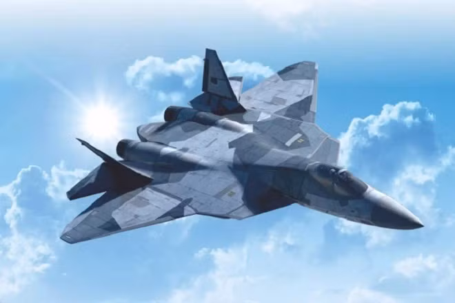Máy bay chiến đấu tàng hình Su-57 thế hệ 5 của Nga.