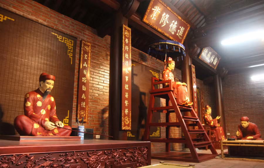 Mô phỏng việc dạy học ở Thượng Phúc xưa. Mô phỏng việc dạy học ở Thượng Phúc xưa.