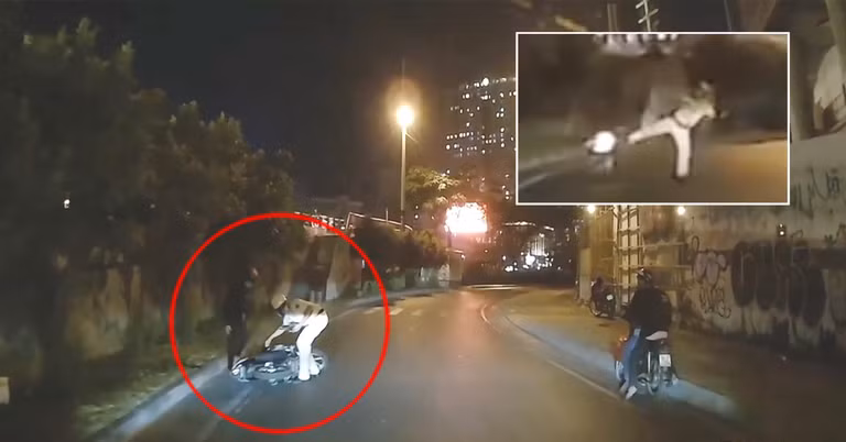 Video: Cố tình né chốt CSGT, nam thanh niên bị đạp ngã xuống đường gây tranh cãi
