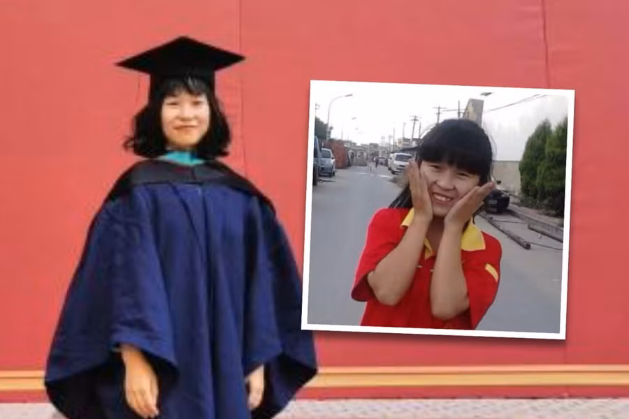 Chị Xiaoxiao chia sẻ ảnh tốt nghiệp đại học và ảnh lúc nhỏ.