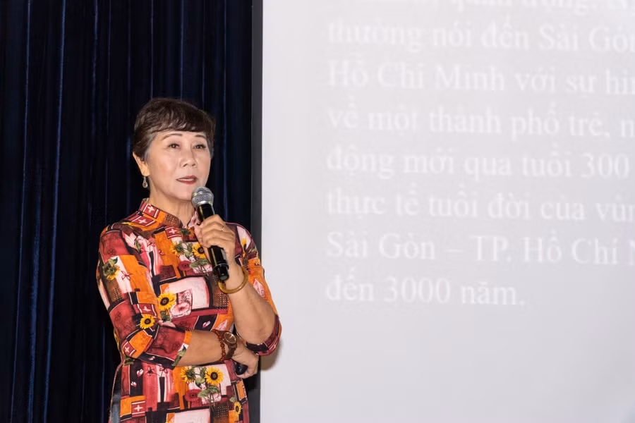 Tiến sĩ khảo cổ học Nguyễn Thị Hậu - Tổng Thư ký Hội Khoa học lịch sử TPHCM.