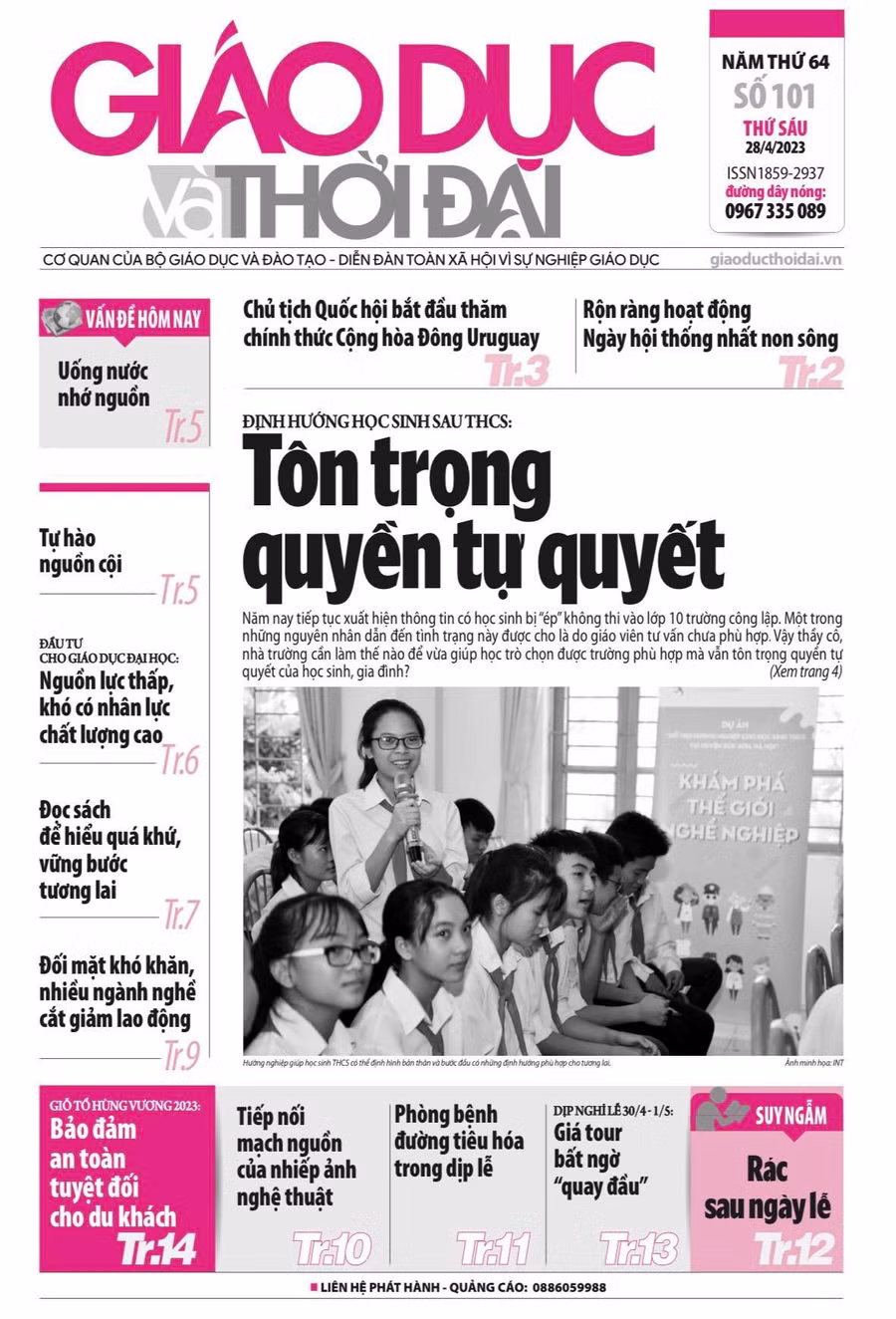 Tin tức báo in 28/4: Tôn trọng quyền tự quyết của học sinh