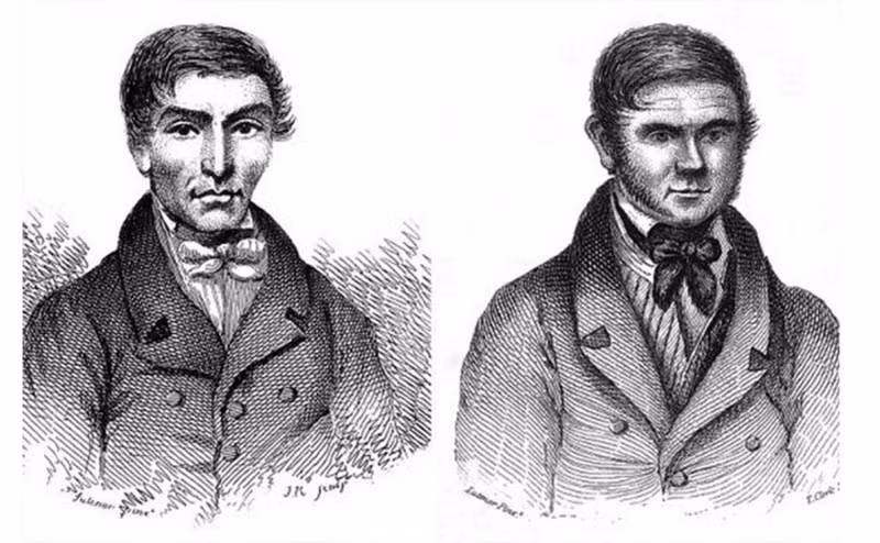 William Burke và William Hare, hai kẻ sát nhân gây ra cái chết cho 17 người ở Edinburgh.