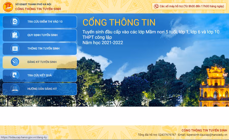 Quá trình tuyển sinh trực tuyến, hệ thống mạng ổn định.