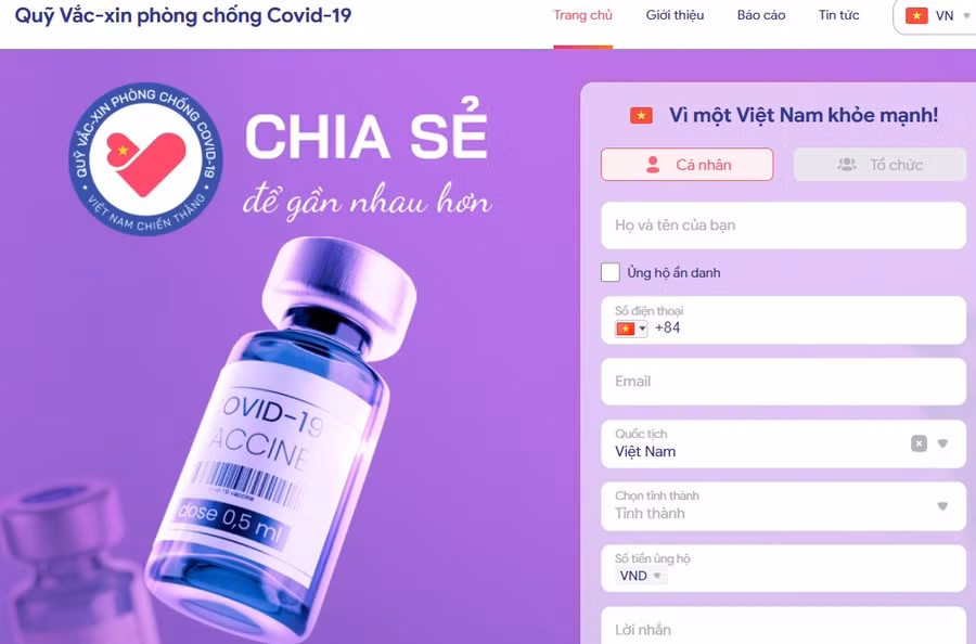 Video hướng dẫn cách đóng góp ủng hộ Quỹ vắc xin phòng Covid-19