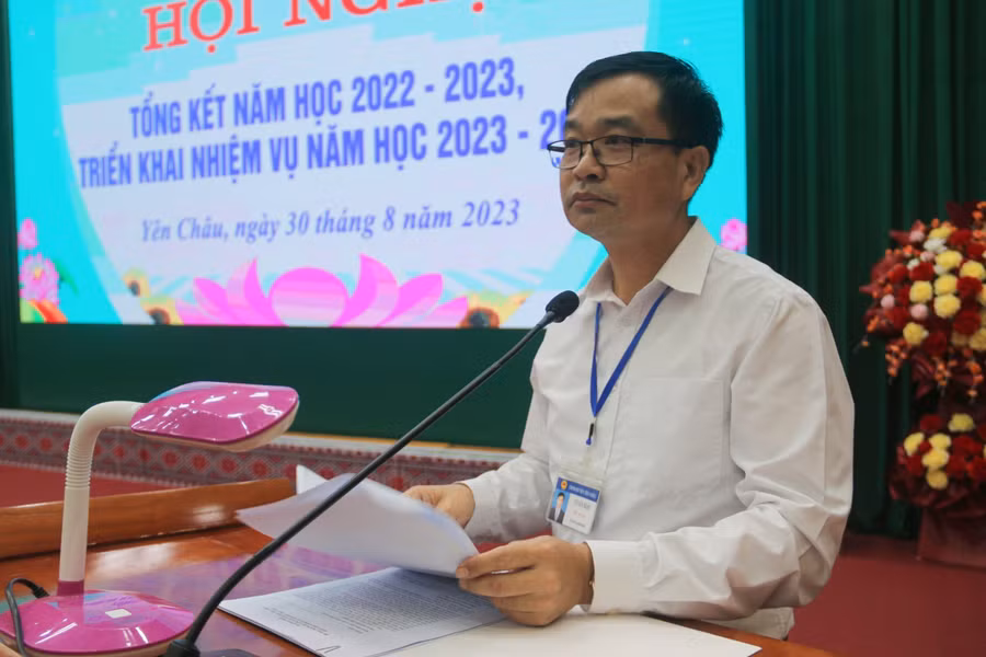 Ông Vì Văn Ngọc phát biểu tại Hội nghị.