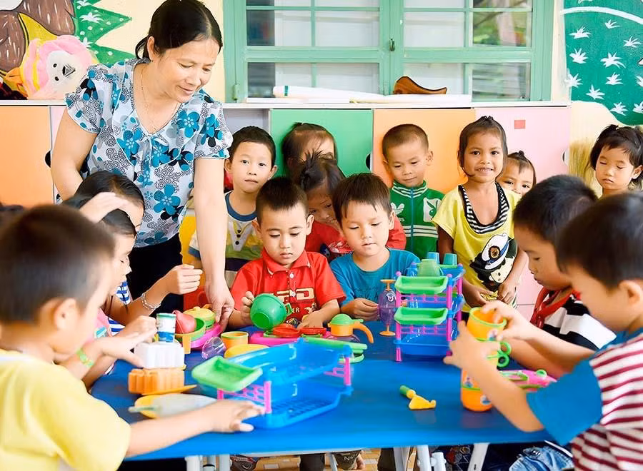 Lớp học là nơi tạo hạnh phúc cho trẻ.