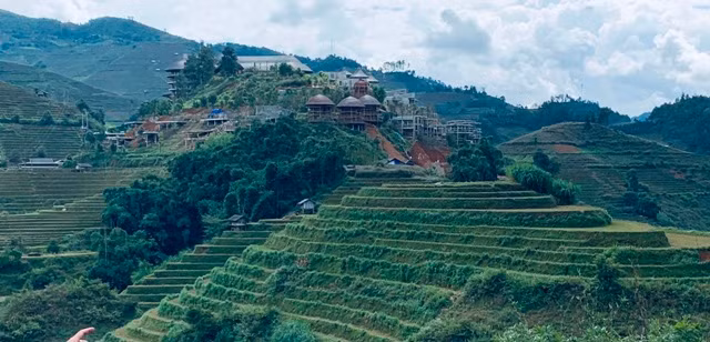 Dù có đứng ở bất cứ góc nào để ngắm vẻ đẹp hùng vĩ, hoang sơ của đồi mầm xôi, ta đều thấy cái gai bê tông ngay sau lưng