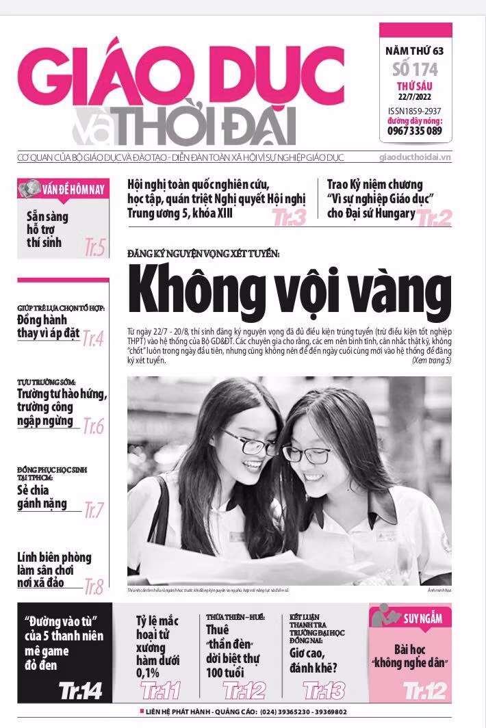 Tin tức báo in số 174, ra ngày hôm nay 22/7/2022