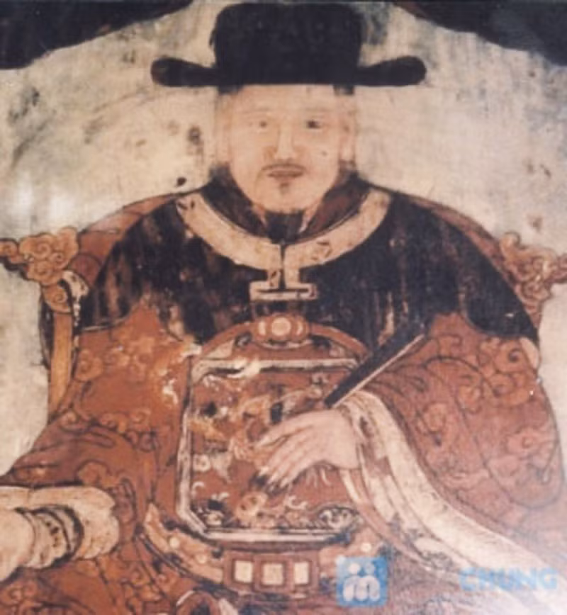 Tranh vẽ chân dung Trạng nguyên Đào Sư Tích.
