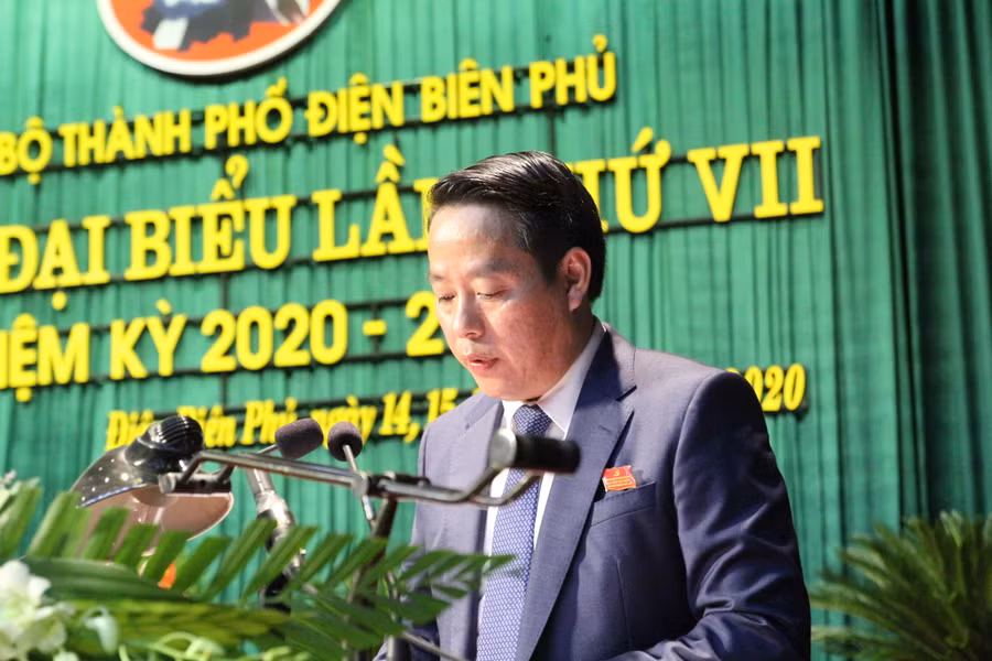 Ông Hà Quang Trung - Bí thư thành ủy thành phố Điện Biên Phủ