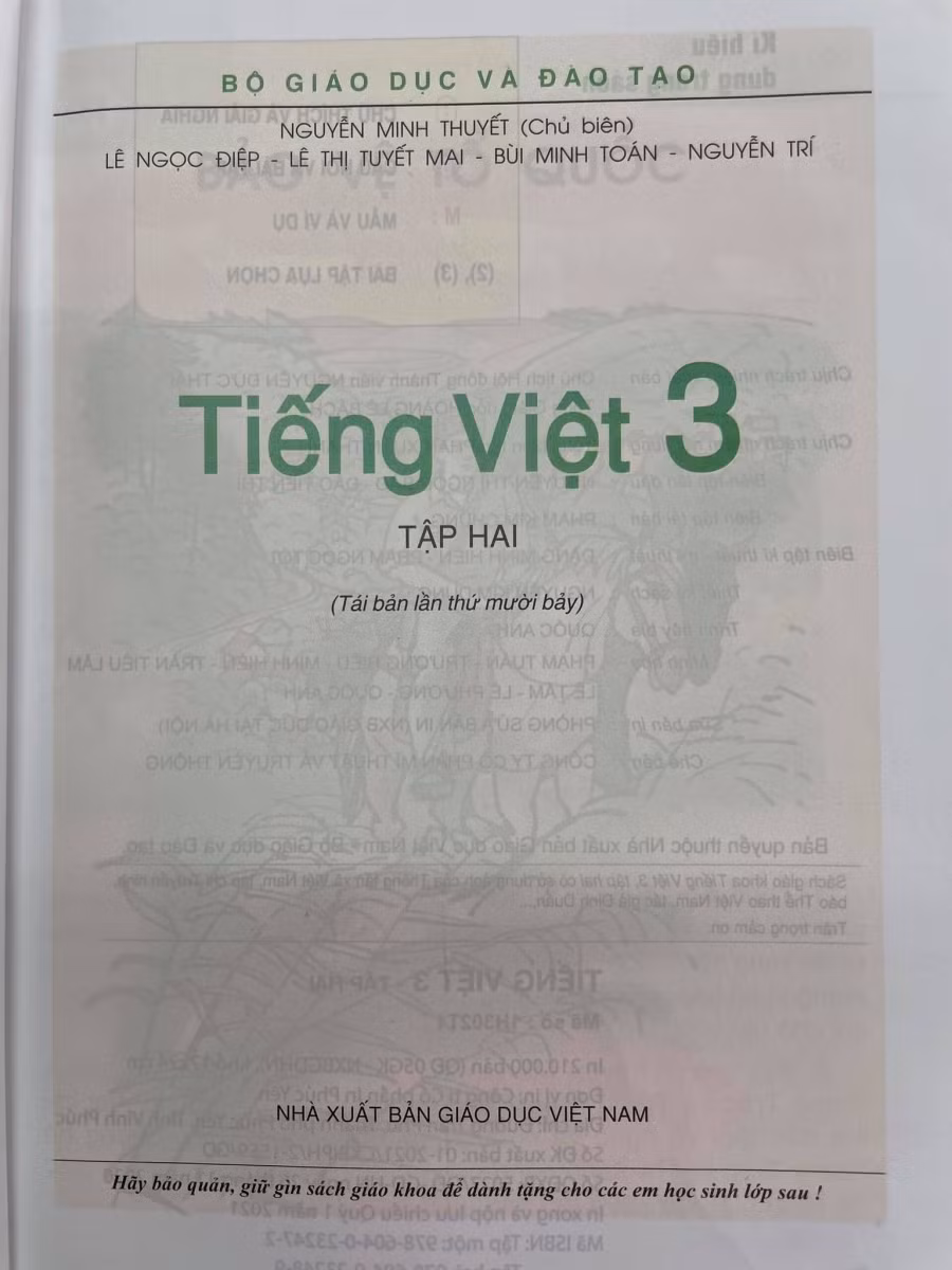 Đoạn văn tập đọc nằm trong tập 2, sách giáo khoa Tiếng Việt 3