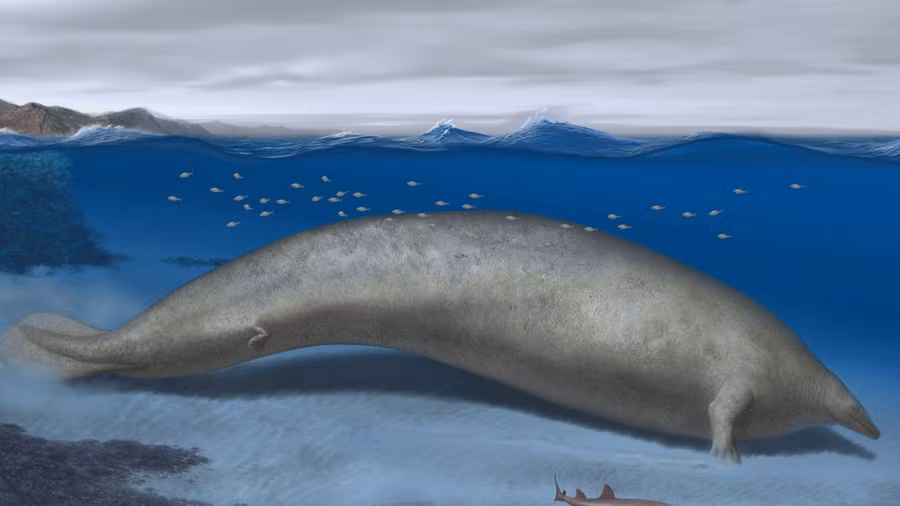 Mô phỏng hình dáng và kích thước của Perucetus colossus.