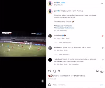 Sao tuyển Brazil bất ngờ đăng bàn thắng của cầu thủ Indonesia lên Instagram ảnh 2 Sao tuyển Brazil bất ngờ đăng bàn thắng của cầu thủ Indonesia lên Instagram ảnh 2