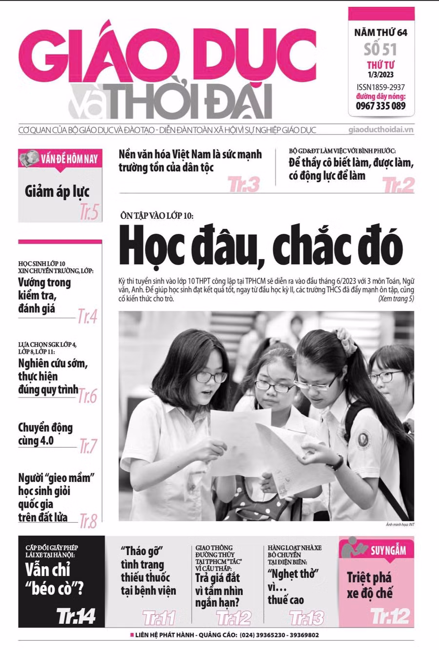 Tin tức báo in 1/3: Người 'gieo mầm' học sinh giỏi quốc gia ở miền đất lửa