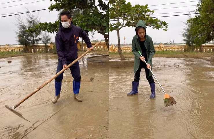 Có một cặp đôi nổi tiếng đang âm thầm từ thiện miền Trung ảnh 1