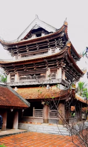 Gác chuông chùa Keo.