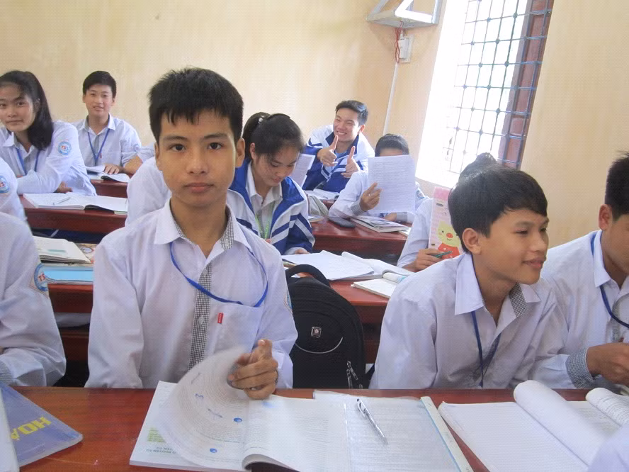 Nguyễn Tất Minh trong giờ học