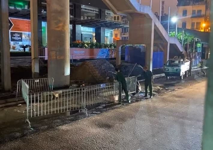 Khu vực hiện trường vụ án mạng thương tâm.