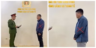 Hai bị can tại cơ quan công an. (Ảnh: BCA).