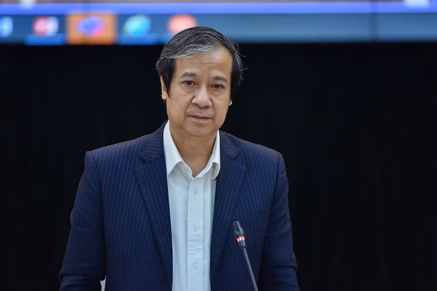 Bộ trưởng Bộ GD&amp;ĐT Nguyễn Kim Sơn phát biểu tại cuộc họp.
