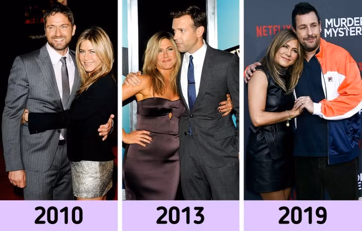 Jennifer Aniston ôm chặt bạn tình nổi tiếng.