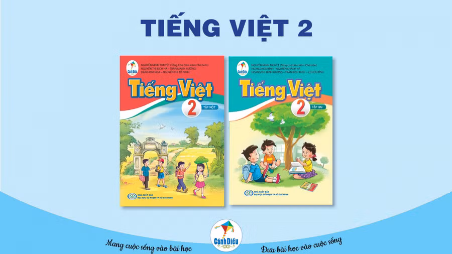 Sách tiếng việt lớp 2 của bộ sách giáo khoa Cánh Diều.
