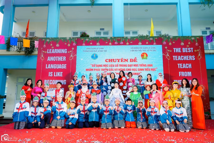 Chuyển đổi số trong dạy học Tiếng Anh được Trường Võ Thị Sáu thực hiện tích cực, hiệu quả.