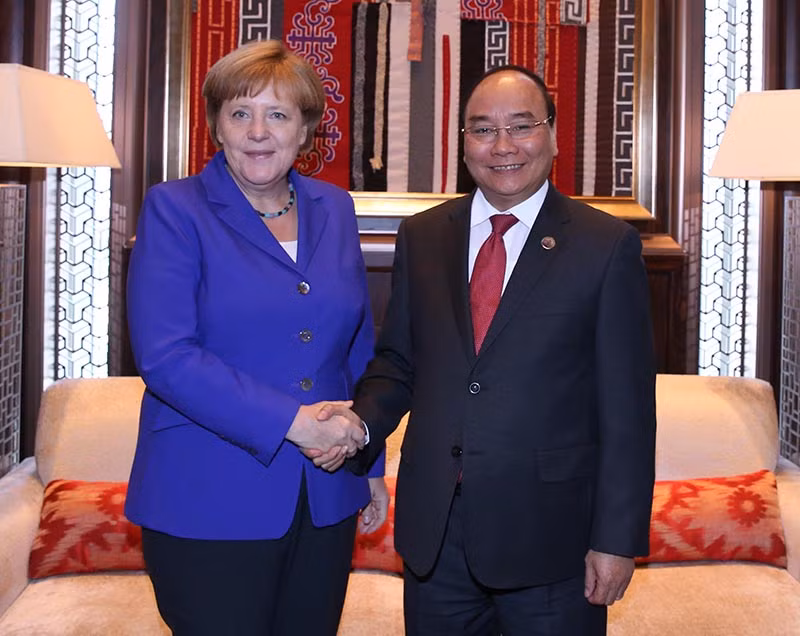 Thủ tướng Nguyễn Xuân Phúc và Thủ tướng Đức Angela Merkel