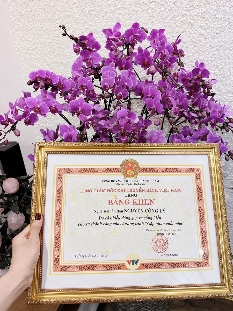 NSND Công Lý nhận bằng khen vì có nhiều đóng góp cho sự thành công của chương trình “Gặp nhau cuối năm”. NSND Công Lý nhận bằng khen vì có nhiều đóng góp cho sự thành công của chương trình “Gặp nhau cuối năm”.