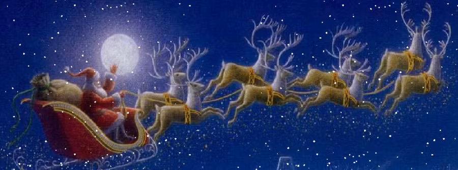 Ông già Noel cưỡi tuần lộc đi phát quà. Ảnh: Joyeux Noel. Jozy: Merry Christmas (video 2008). Ông già Noel cưỡi tuần lộc đi phát quà. Ảnh: Joyeux Noel. Jozy: Merry Christmas (video 2008).