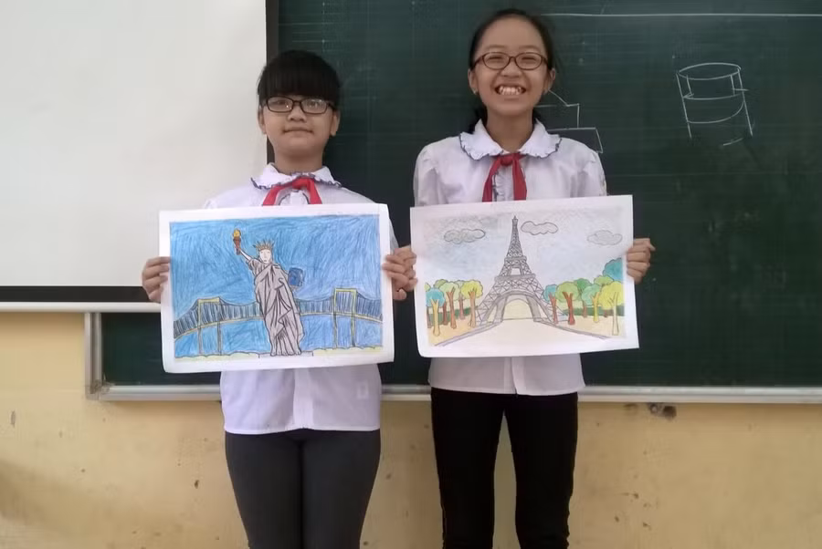 Niềm vui lớn nhất của cô là tình yêu của học trò dành cho môn học và sự tiến bộ của các em hàng ngày