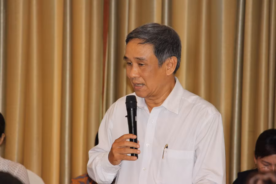 Thầy Thái Quang Cường, Hiệu trưởng Trường THPT Nguyễn Hiền (quận 11, TPHCM).