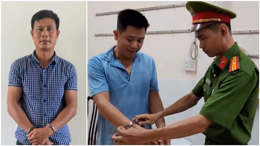 Hùng và Lĩnh (bên trái sang) cũng lần lượt bị bắt giam (khi tạm trú ở TP Hồ Chí Minh) vào sáng 19/4.