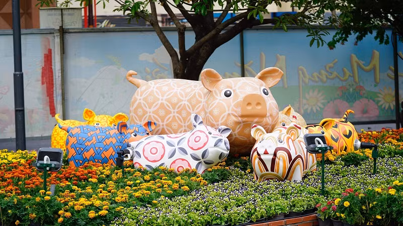 Một tiểu cảnh tại đường hoa