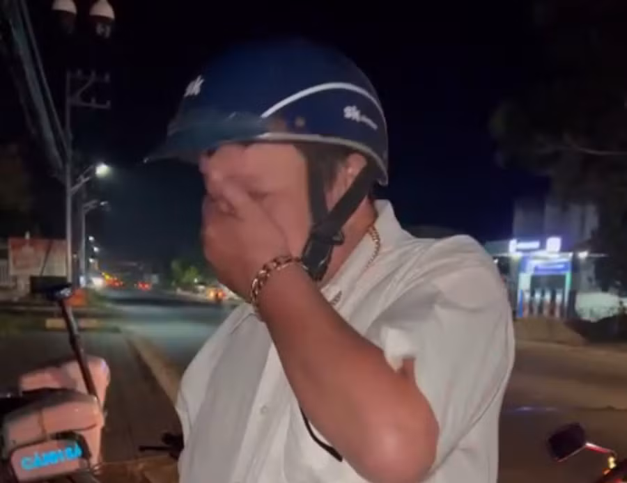 Người đàn ông vi phạm nồng độ khi tham gia giao thông.