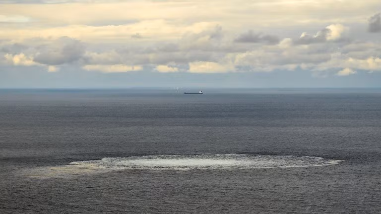 Hiện trường vụ nổ đường ống dẫn khí đốt Nord Stream ngày 6/2022. Ảnh: RT