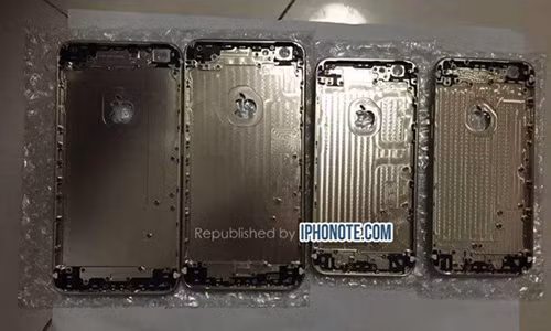 Bộ vỏ được cho là của iPhone 6S và 6S Plus sắp ra mắt đặt cạnh vỏ iPhone hiện nay. iphone-6s-6s-plus-vs-iphone-6-6904-1935-