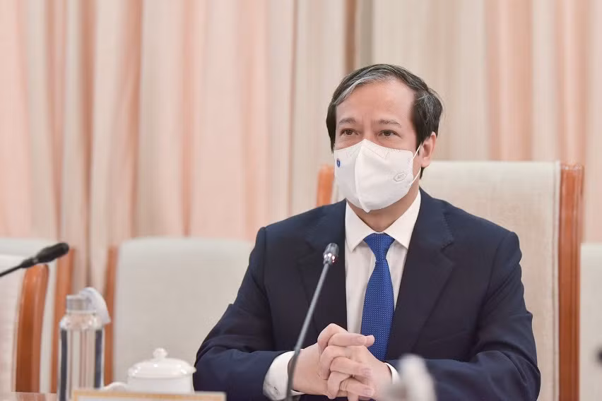Bộ trưởng Bộ GD&amp;ĐT Nguyễn Kim Sơn phát biểu tại buổi tiếp xã giao bà Carolyn Turk, Giám đốc Ngân hàng Thế giới tại Việt Nam.