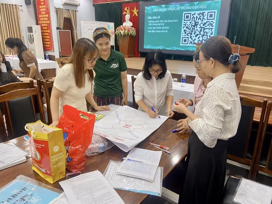 Phòng GD&ĐT Thanh Khê (Đà Nẵng) tập huấn cho cán bộ quản lý, giáo viên về phương pháp dạy học phù hợp với chuyển đổi số trong giáo dục. Ảnh: TG