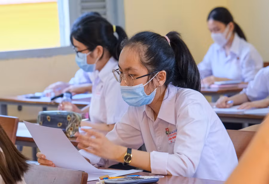 Học sinh Cần Thơ trong giờ thi khảo sát. Ảnh minh họa: ITN